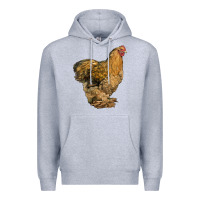Heather Grey Cochin Chicken Premium Hoodie - LillyAllenDesigns