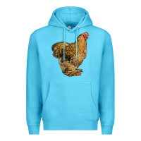 Ocean Blue Cochin Chicken Premium Hoodie - LillyAllenDesigns