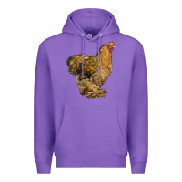 Purple Cochin Chicken Premium Hoodie - LillyAllenDesigns