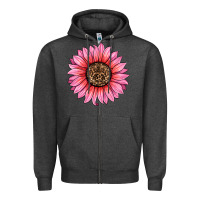 Charcoal Heather valentine's day sunflower Zipper Hoodie - RanaPortraitStore