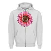 Dove Grey valentine's day sunflower Zipper Hoodie - RanaPortraitStore