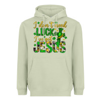 Matcha i dont need luck ive got jesus st. patricks day Heavyweight Hoodie - Neo Western