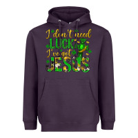 Plum i dont need luck ive got jesus st. patricks day Heavyweight Hoodie - Neo Western