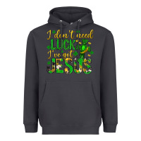 Smoke i dont need luck ive got jesus st. patricks day Heavyweight Hoodie - Neo Western