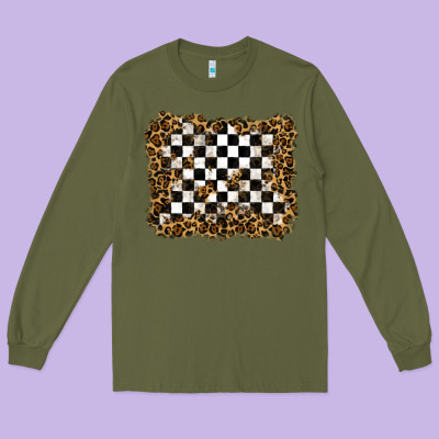 Long Sleeve Tee racing leopard background