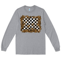 Heather Grey racing leopard background Long Sleeve Tee - RanaPortraitStore