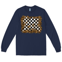 Navy racing leopard background Long Sleeve Tee - RanaPortraitStore