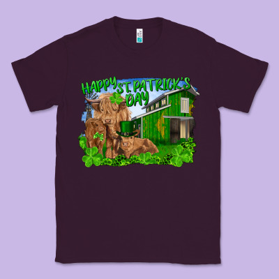 Happy St. Patrick's Day Cattle And Calfs Classic Tee Designed By Ranaportraitstore