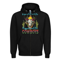 Black raising hell with the hippies and the cowboys Zipper Hoodie - Zillion Design Studio
