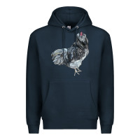 Navy Ameraucana Rooster Premium Hoodie - LillyAllenDesigns