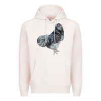 Pale Pink Ameraucana Rooster Premium Hoodie - LillyAllenDesigns