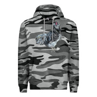 Slate Camo Ameraucana Rooster Premium Hoodie - LillyAllenDesigns