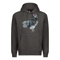 Smoke Ameraucana Rooster Premium Hoodie - LillyAllenDesigns