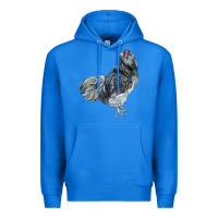 True Royal Ameraucana Rooster Premium Hoodie - LillyAllenDesigns