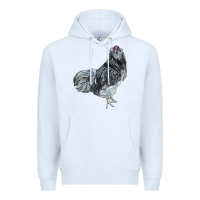 White Ameraucana Rooster Premium Hoodie - LillyAllenDesigns