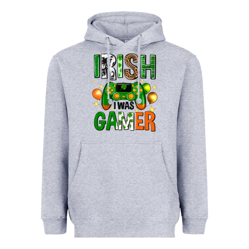 Irish I Was Gamer St. Patricks Day Heavyweight Hoodie by Neo Western | Teevron
