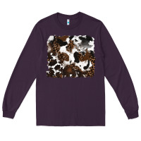 Plum leopard cowhide background Long Sleeve Tee - RanaPortraitStore