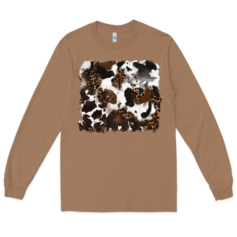 Leopard Cowhide Background Long Sleeve Tee by RanaPortraitStore | Teevron