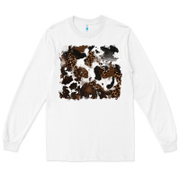 White leopard cowhide background Long Sleeve Tee - RanaPortraitStore