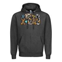 Charcoal Heather x ray Zipper Hoodie - Zillion Design Studio