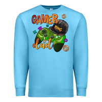 Ocean Blue gamer dad Premium Sweatshirt - AdoDesignShop