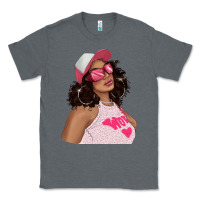 Charcoal Heather pink sunglasses afro black girl Classic Tee - texasbilliewilder