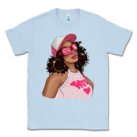 Dusty Blue pink sunglasses afro black girl Classic Tee - texasbilliewilder