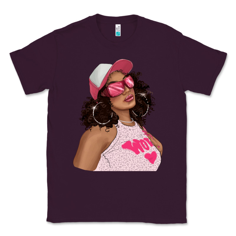 Pink Sunglasses Afro Black Girl Classic Tee by texasbilliewilder | Teevron