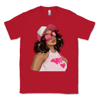 Red pink sunglasses afro black girl Classic Tee - texasbilliewilder