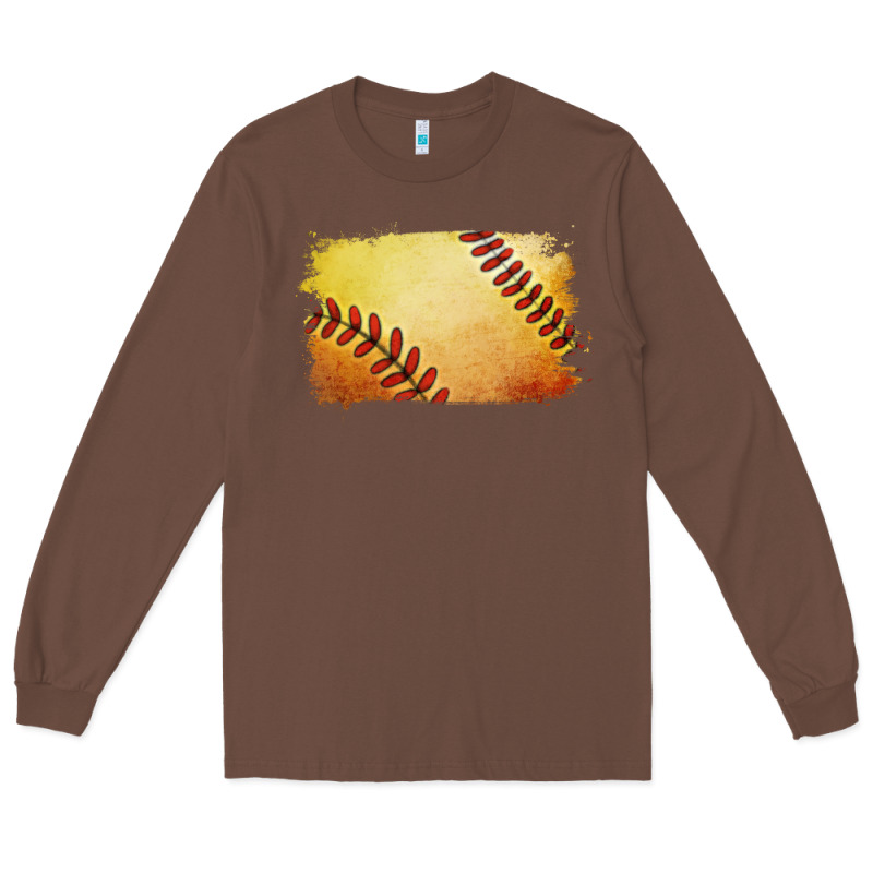 Softball Brushstroke Long Sleeve Tee by RanaPortraitStore | Teevron