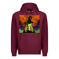 Burgundy halloween witch tumbler Premium Hoodie - Jasminsmagicworld