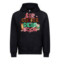 Black sip coffee read book Urban Hoodie - MaliasSmallBusiness