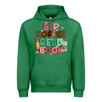 Emerald sip coffee read book Urban Hoodie - MaliasSmallBusiness