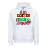 White sip coffee read book Urban Hoodie - MaliasSmallBusiness
