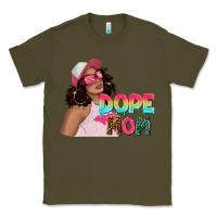 Army Green pink sunglasses afro black girl dope mom Classic Tee - texasbilliewilder