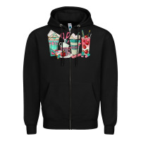Black teacher coffee cups Zipper Hoodie - texasbilliewilder