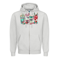 Dove Grey teacher coffee cups Zipper Hoodie - texasbilliewilder