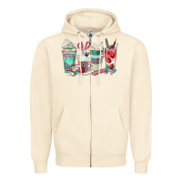 Sandshell teacher coffee cups Zipper Hoodie - texasbilliewilder