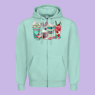 Zipper Hoodie teacher coffee cups
