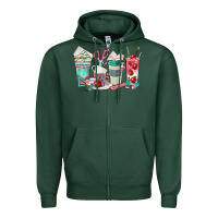 Sports Green teacher coffee cups Zipper Hoodie - texasbilliewilder