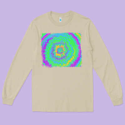 Long Sleeve Tee tie dye backround