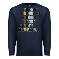 Navy father words Premium Sweatshirt - AdoDesignShop