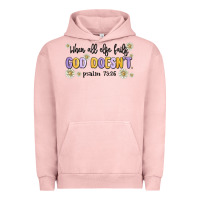 Pigment Salmon when all else fails god doesnt Urban Hoodie - MaliasSmallBusiness