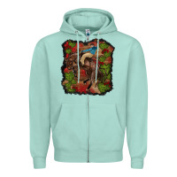 Seafoam valentine's day cowboy cactus rose Zipper Hoodie - RanaPortraitStore
