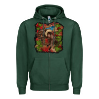 Sports Green valentine's day cowboy cactus rose Zipper Hoodie - RanaPortraitStore