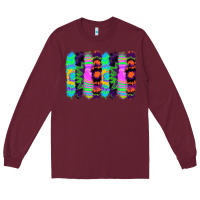 Burgundy tie dye brushstrokes Long Sleeve Tee - RanaPortraitStore
