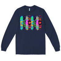 Navy tie dye brushstrokes Long Sleeve Tee - RanaPortraitStore