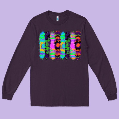 Long Sleeve Tee tie dye brushstrokes
