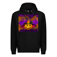 Black halloween jack o'lantern tumbler Premium Hoodie - Jasminsmagicworld