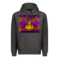 Charcoal Heather halloween jack o'lantern tumbler Premium Hoodie - Jasminsmagicworld